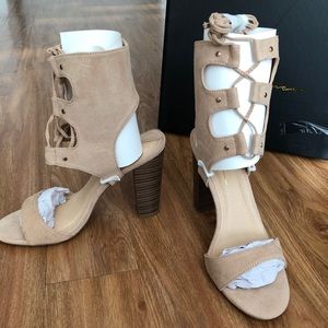 Olivia Jaymes Corset Chunky Heels